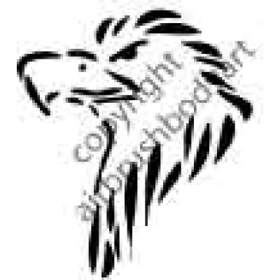 0249 eagle head reusable stencil